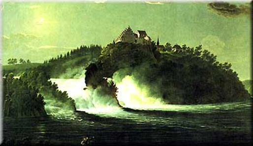 La 'chute du Rhin' et le château de Lauften